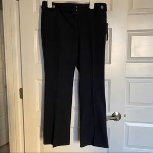 LOFT Marisa Trouser Pant Gold Button Tab Waist